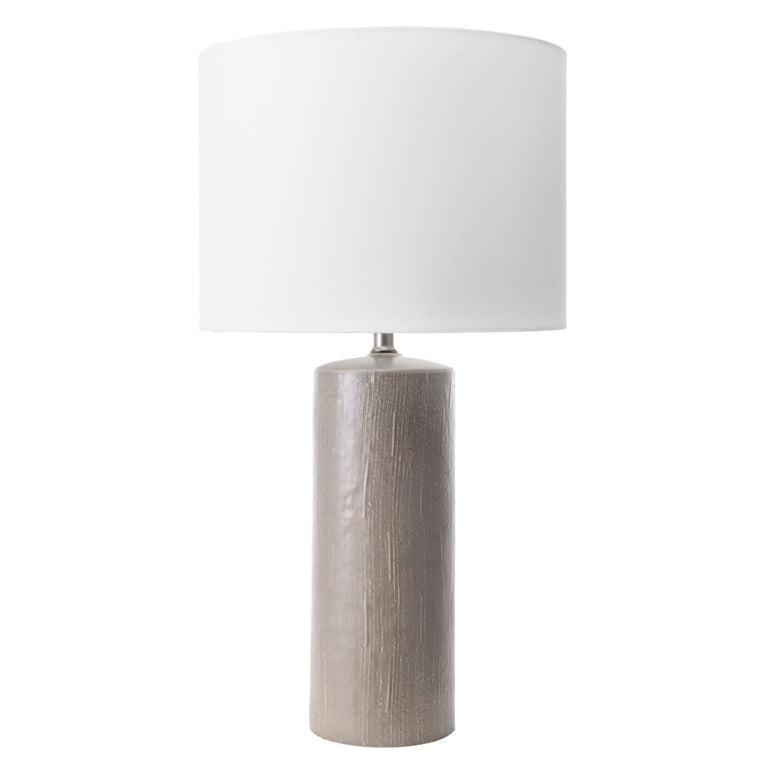 GREY CERAMIC TABLE LAMP - 28 | LIGHTING