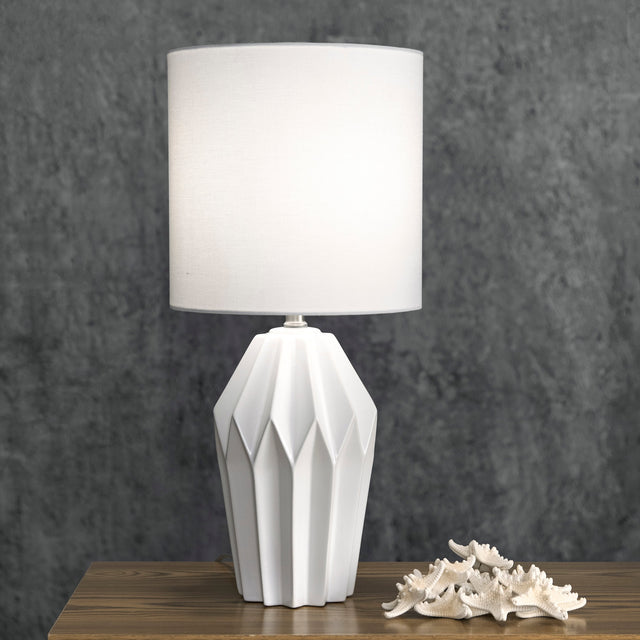 CERAMIC FACETED TABLE LAMP - 24 | LIGHTING