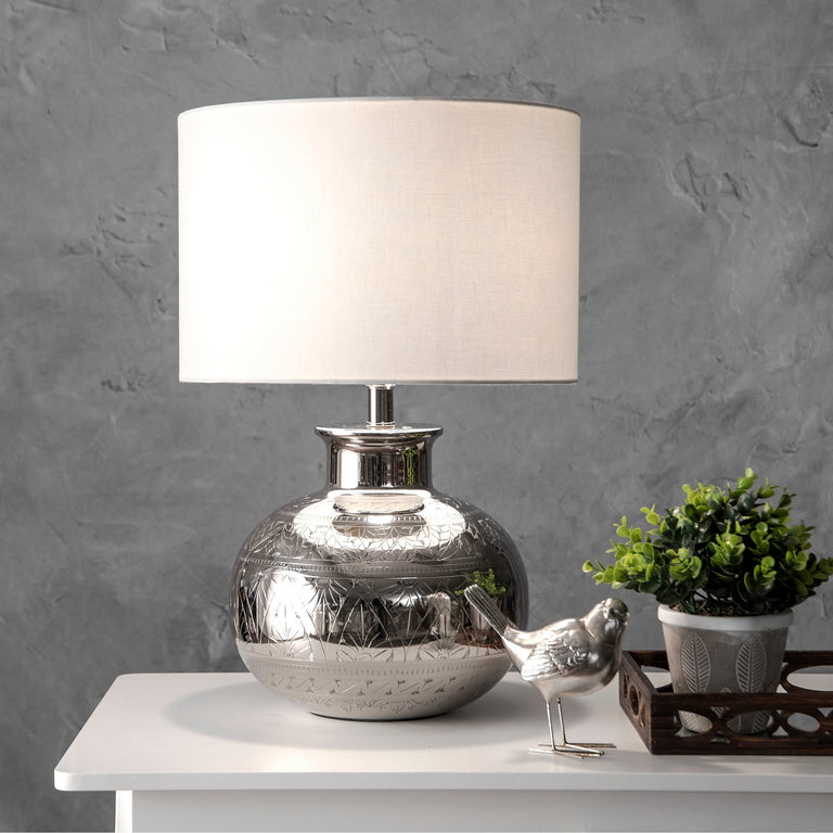 METAL ETCHED WIRE TABLE LAMP - 23 | LIGHTING