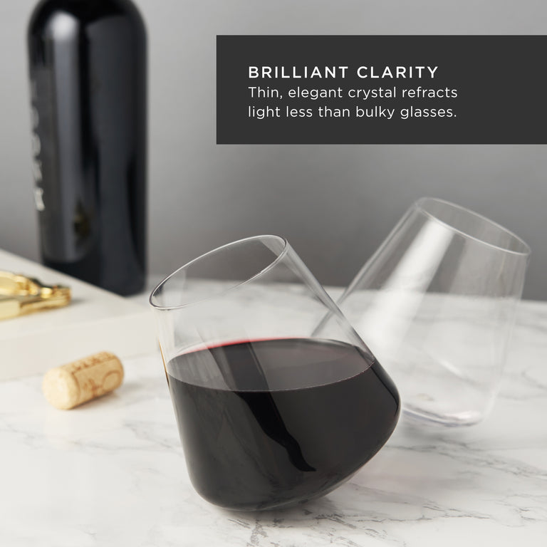 ROLLING CRYSTAL WINE GLASSES
