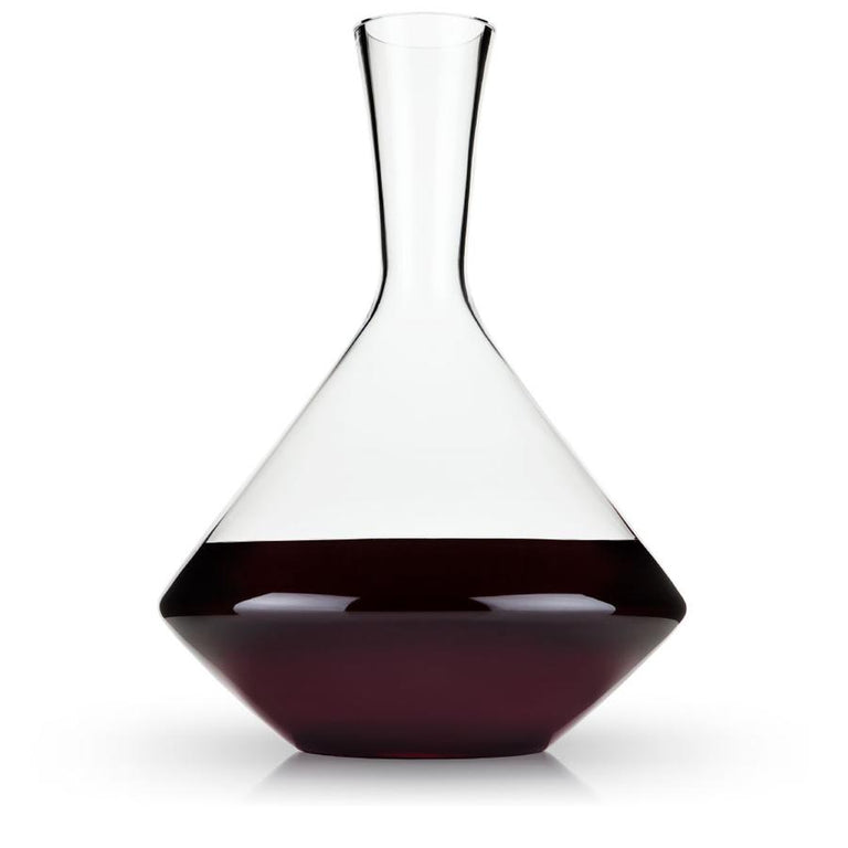 ANGLED CRYSTAL WINE DECANTER | COCKTAIL ENTERTAINING