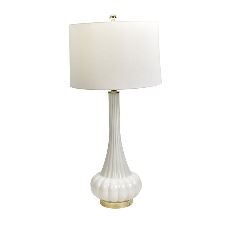 WHITE GENIE BOTTLE TABLE LAMP