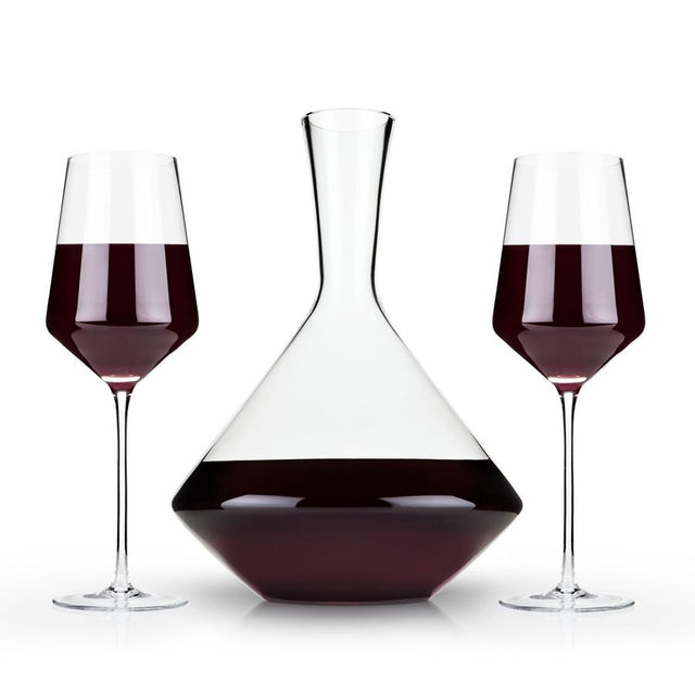 3-PIECE ANGLED CRYSTAL BORDEAUX SET | COCKTAIL