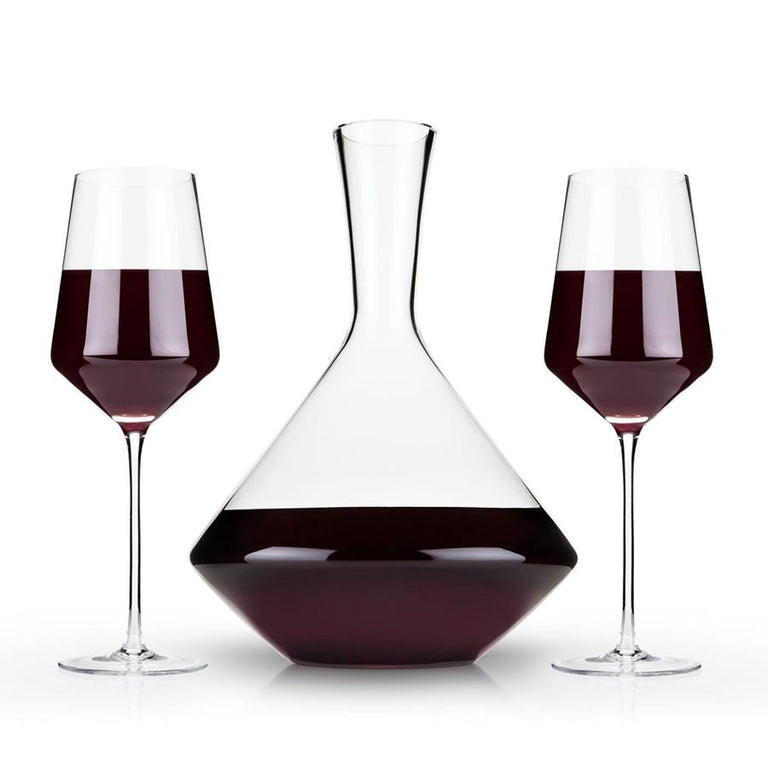 3-PIECE ANGLED CRYSTAL BORDEAUX SET | COCKTAIL