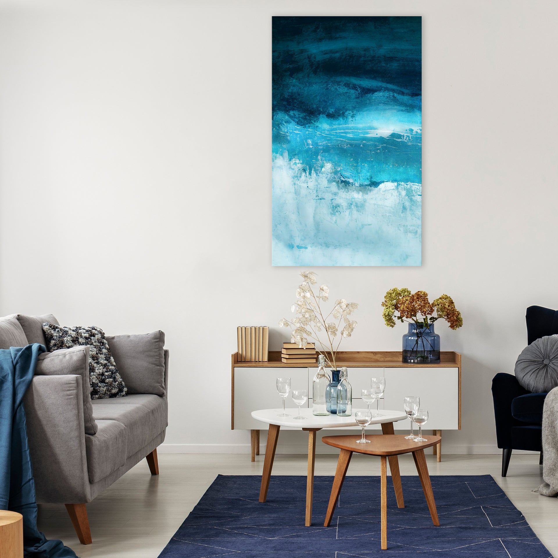 Indigo Sky I by Barclay Butera | stretched canvas wall art | STAG & MANOR