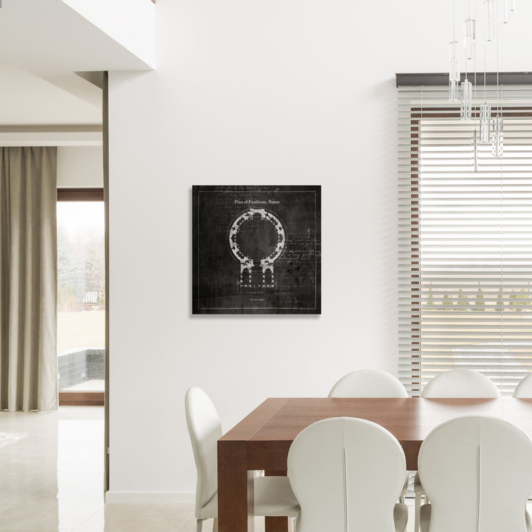 Plan of Pandtheon, Rome | stretched canvas wall art