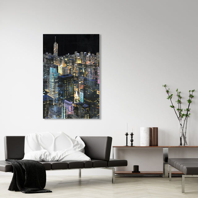 Starry Chicago II | stretched canvas wall art