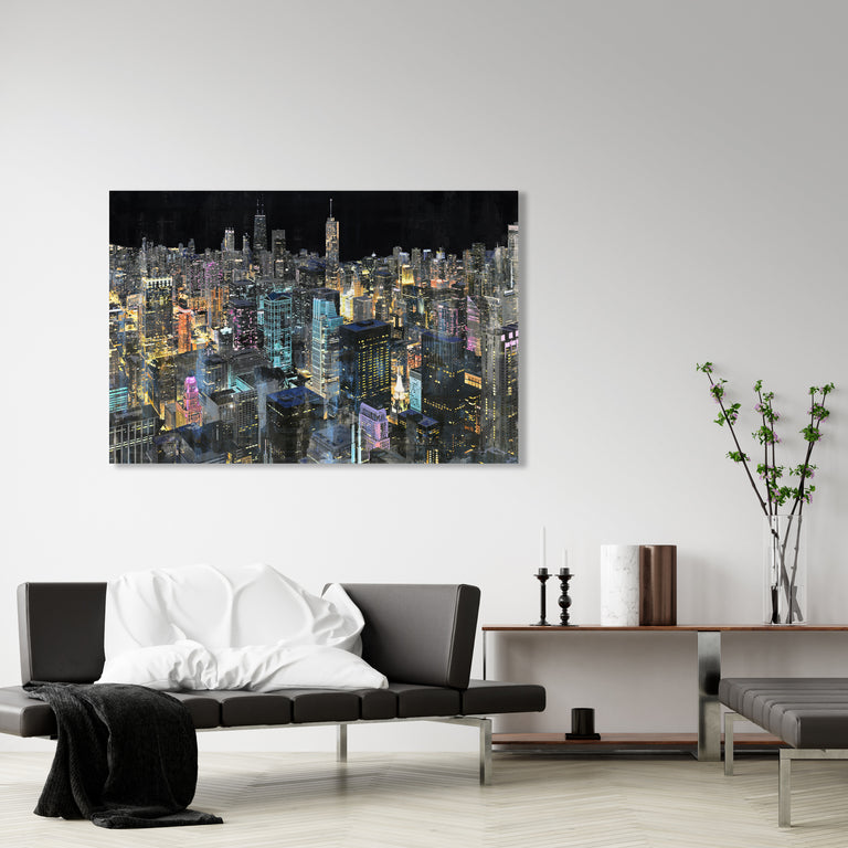 Starry Chicago III | stretched canvas wall art