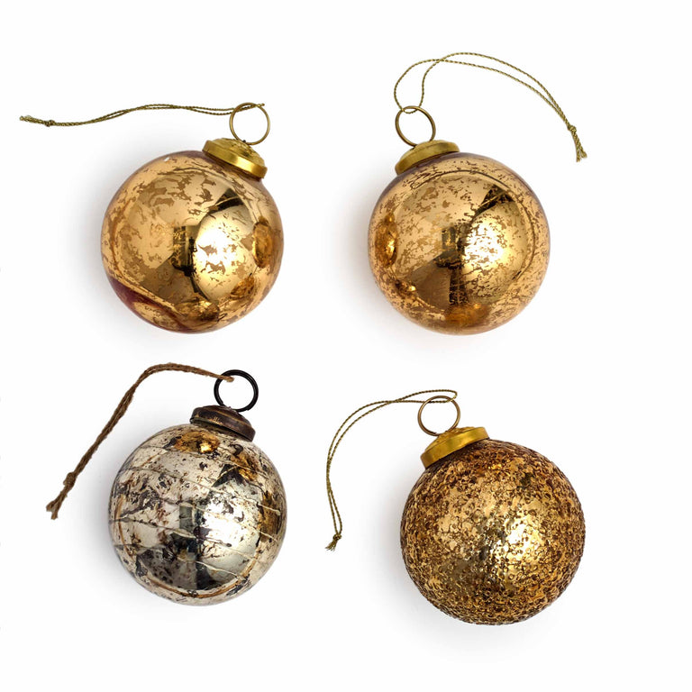 AUBAN ORNAMENT-3 IN (SET OF 4) | HOLIDAY