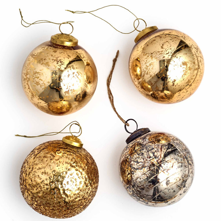AUBAN ORNAMENT-4 IN (SET OF 4) | HOLIDAY