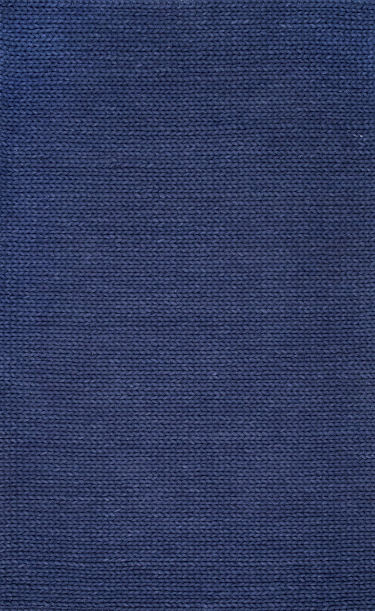 CHUNKY CABLE HANDWOVEN NAVY | RUGS