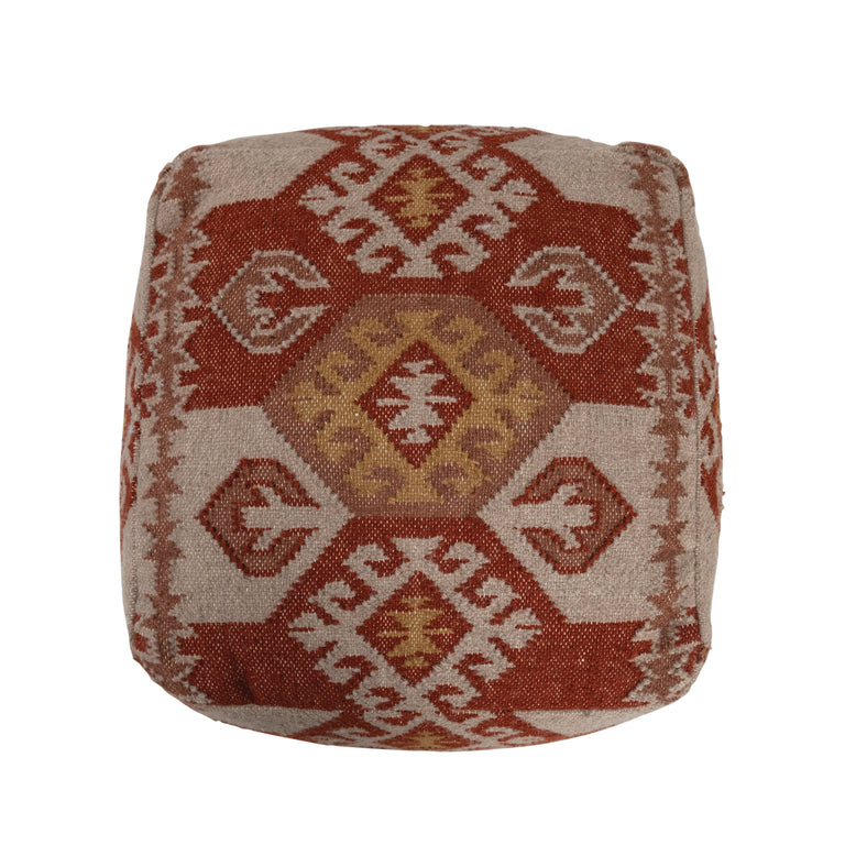 SUNSET IKAT WOOL KILIM POUF | POUF
