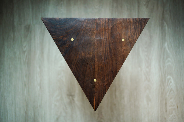 Modern Triangle Side Table by Iron Roots Designs | made in Berkeley, CA