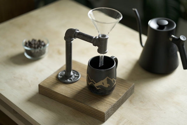 Industrial Pour Over Coffee Maker by Iron Roots Designs | made in Berkeley, CA