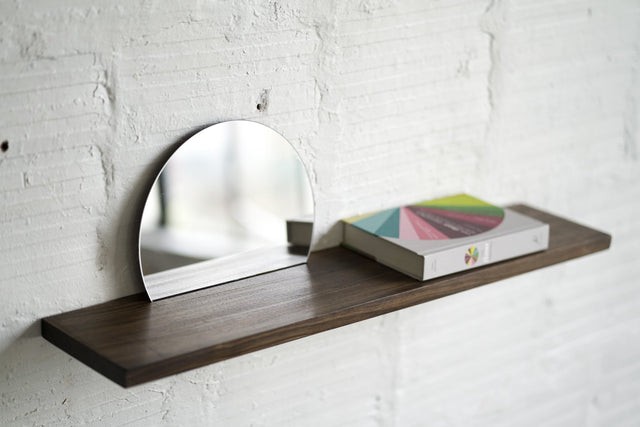 Floating Mirror Hardwood Shelf - Small by Iron Roots Designs | made in Berkeley, CA