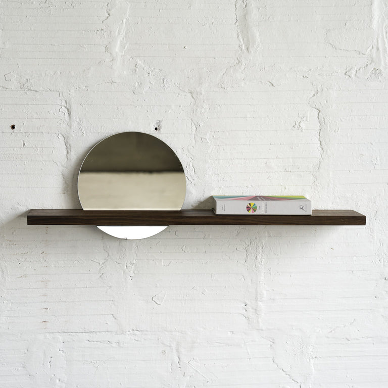 Floating Mirror Hardwood Shelf - Small by Iron Roots Designs | made in Berkeley, CA