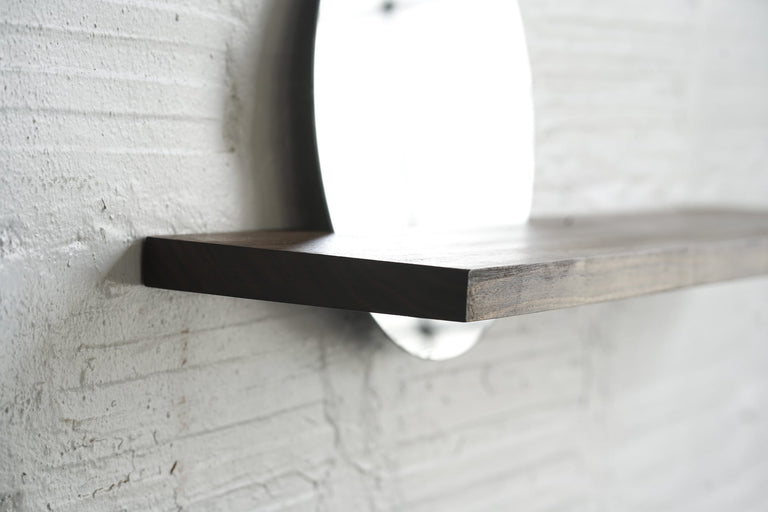 Floating Mirror Hardwood Shelf - Small by Iron Roots Designs | made in Berkeley, CA