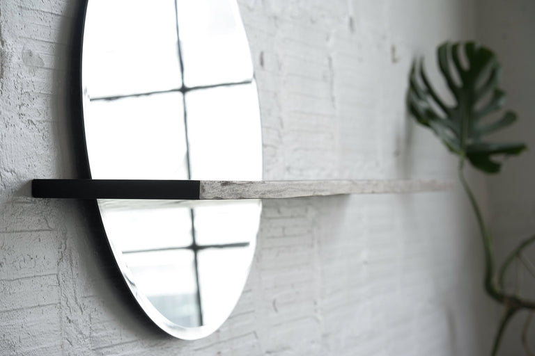 Floating Mirror Hardwood Shelf - Large by Iron Roots Designs | made in Berkeley, CA
