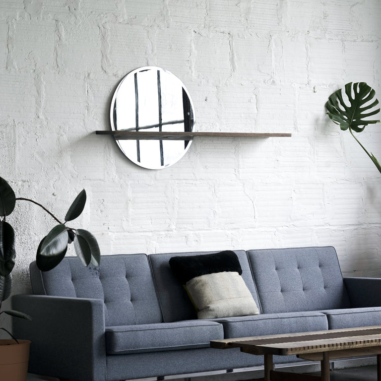 Floating Mirror Hardwood Shelf - Large by Iron Roots Designs | made in Berkeley, CA