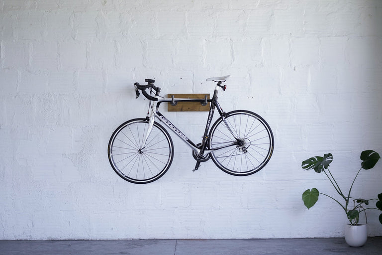 Burlap Iron Pipe Bicycle Wall Display by Iron Roots Designs | made in Berkeley, CA