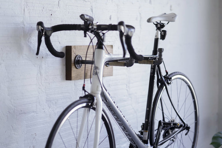 Burlap Iron Pipe Bicycle Wall Display by Iron Roots Designs | made in Berkeley, CA