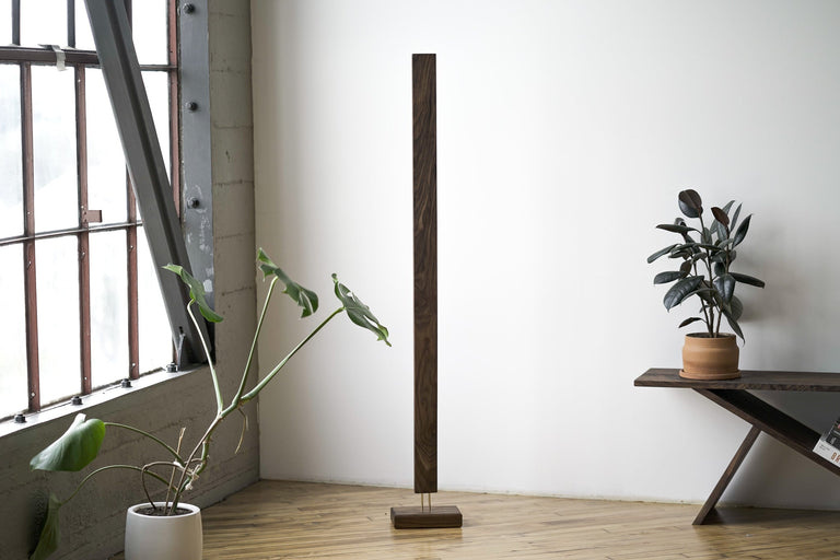 Hardwood LED Color Floor Lamp by Iron Roots Designs | made in Berkeley, CA