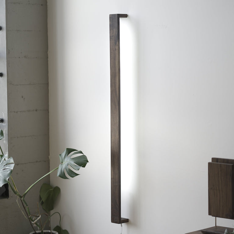 Wooden LED Wall Light by Iron Roots Designs | made in Berkeley, CA
