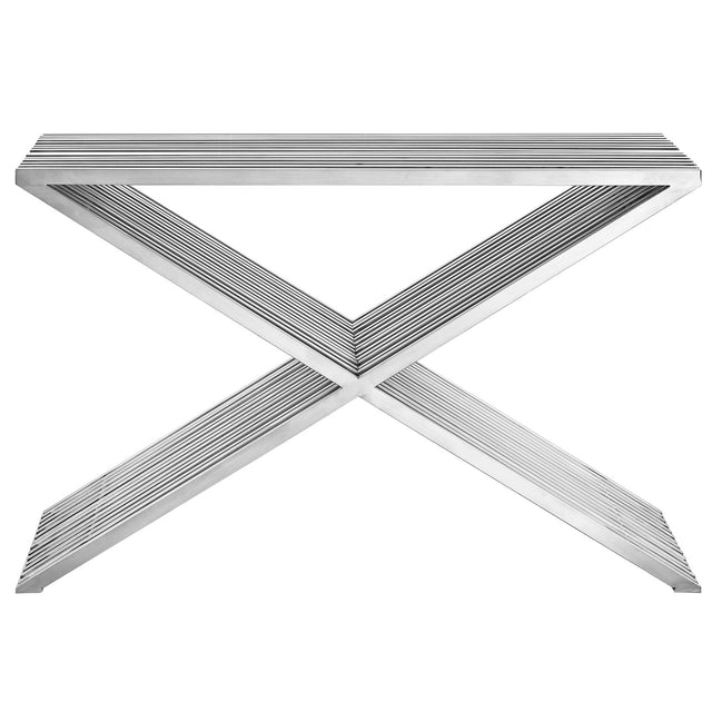 PRESS STAINLESS STEEL CONSOLE TABLE | LIVING ROOM