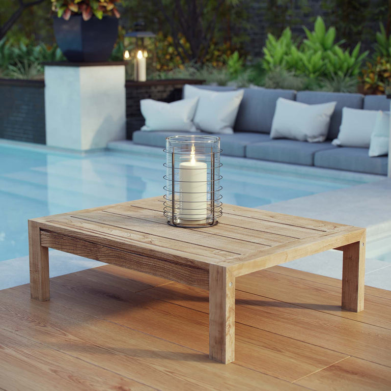 UPLAND OUTDOOR PATIO WOOD COFFEE TABLE