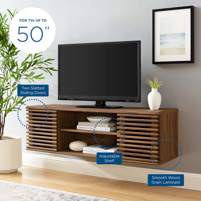 RENDER WALL-MOUNT MEDIA CONSOLE TV STAND | LIVING ROOM