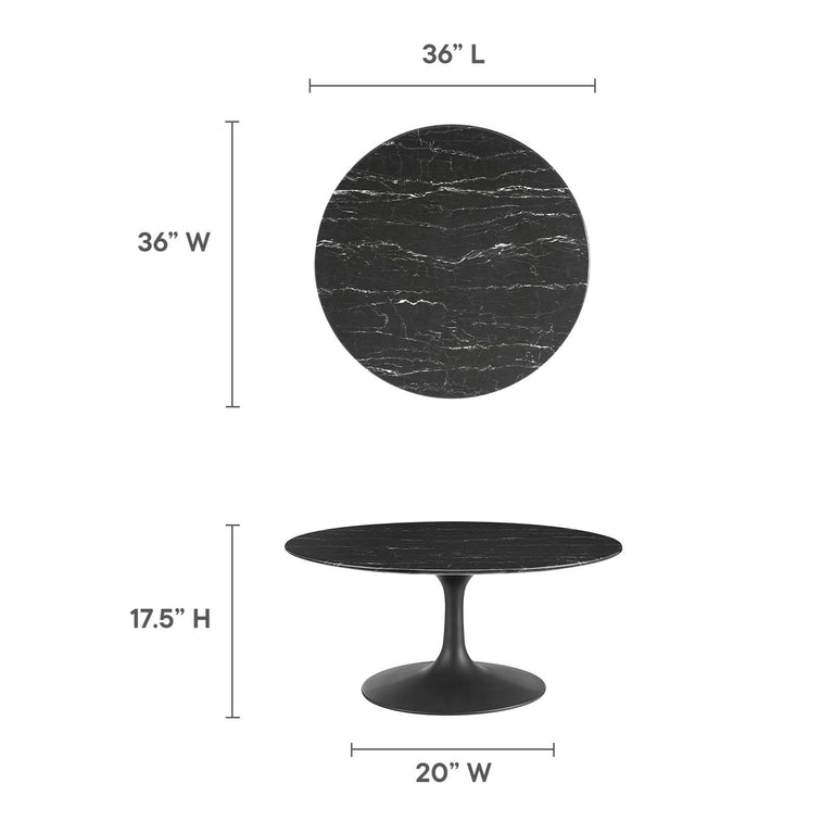 LIPPA ROUND FAUX MARBLE COFFEE TABLE | LIVING ROOM