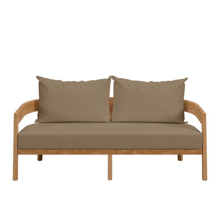 BRISBANE TEAK WOOD OUTDOOR PATIO LOVESEAT