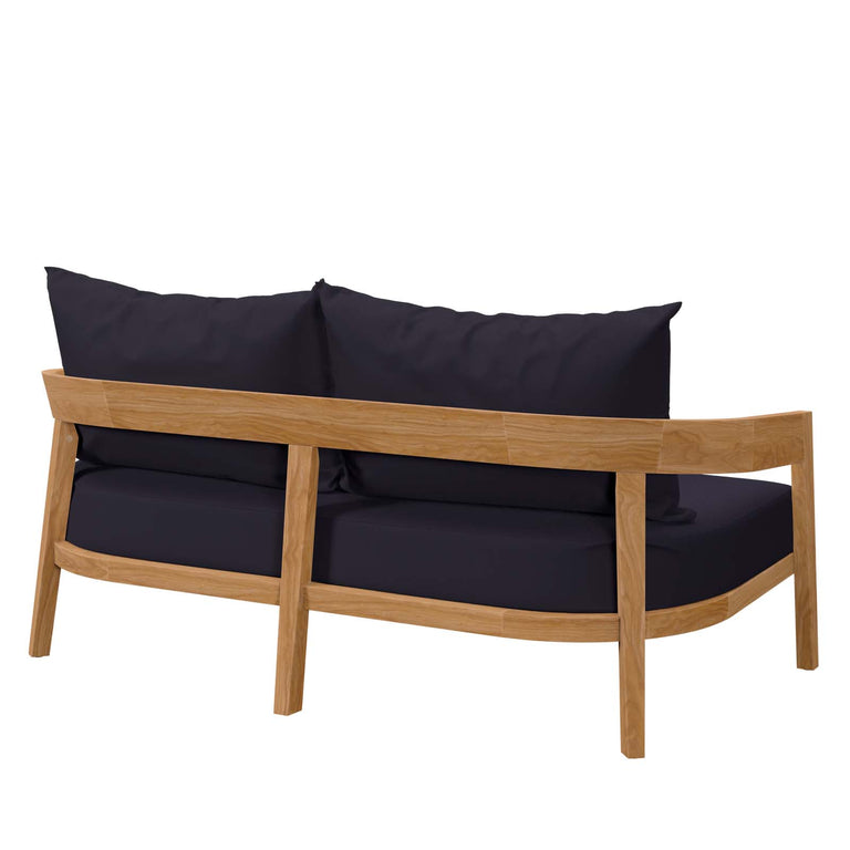 BRISBANE TEAK WOOD OUTDOOR PATIO LOVESEAT