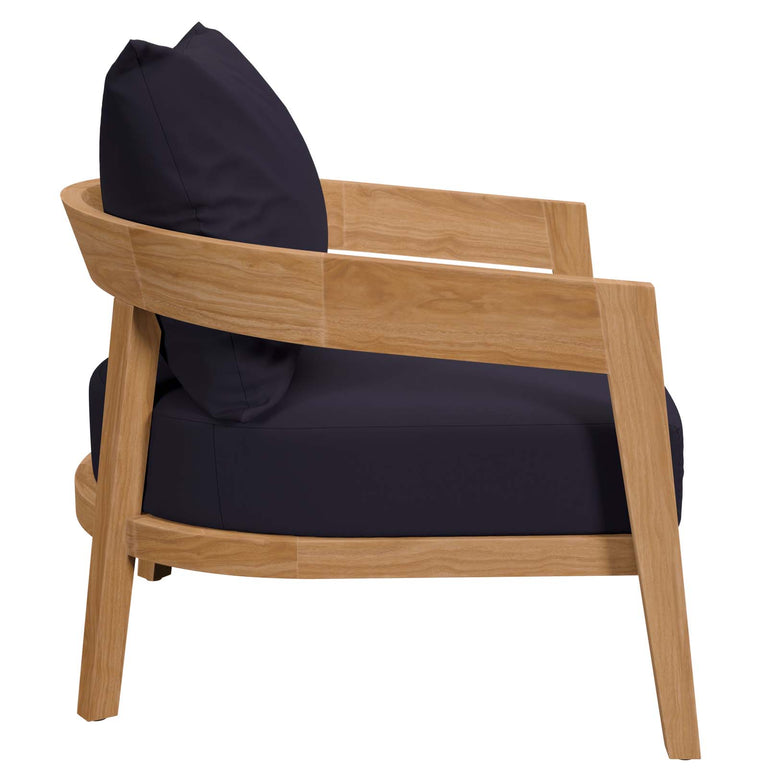 BRISBANE TEAK WOOD OUTDOOR PATIO ARMCHAIR