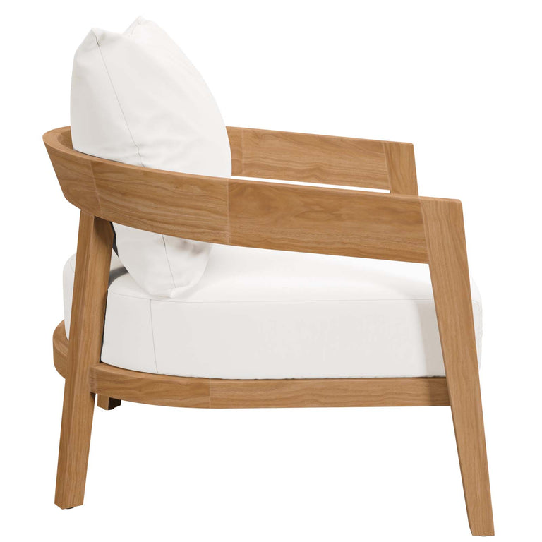 BRISBANE TEAK WOOD OUTDOOR PATIO ARMCHAIR