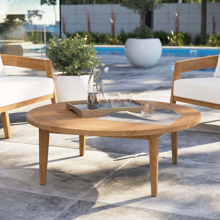 BRISBANE TEAK WOOD OUTDOOR PATIO COFFEE TABLE