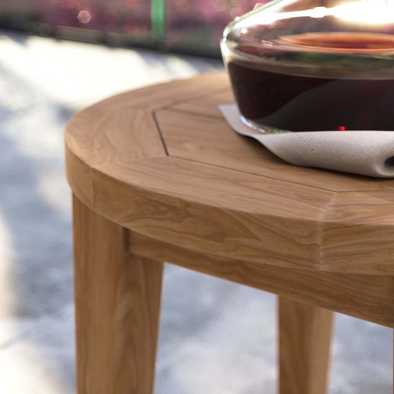 BRISBANE TEAK WOOD OUTDOOR PATIO SIDE TABLE