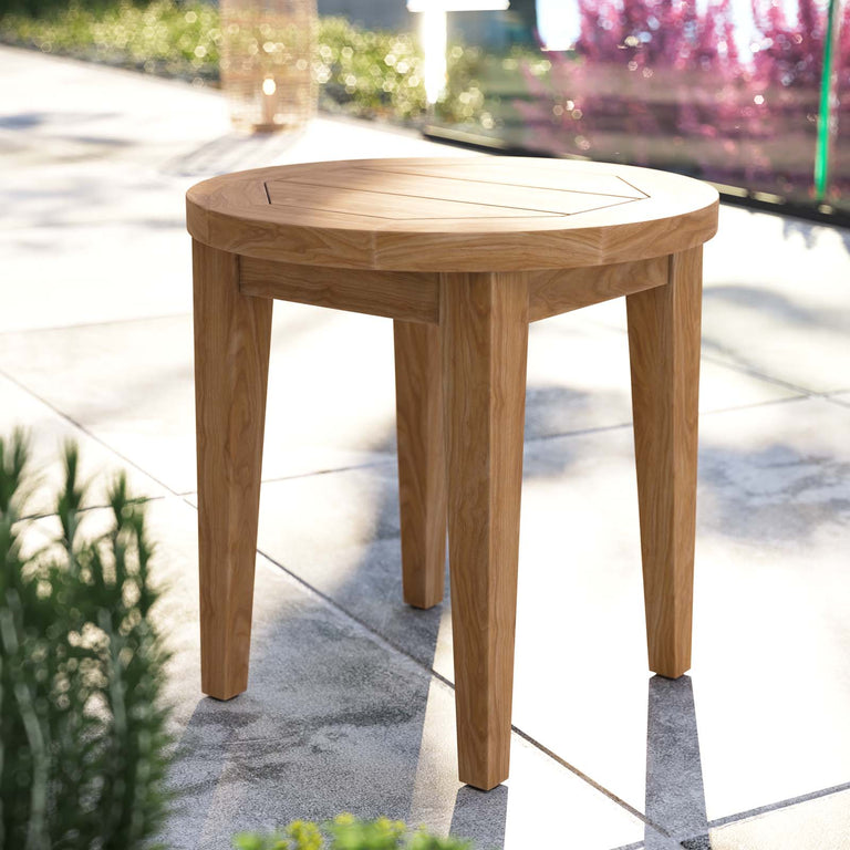 BRISBANE TEAK WOOD OUTDOOR PATIO SIDE TABLE