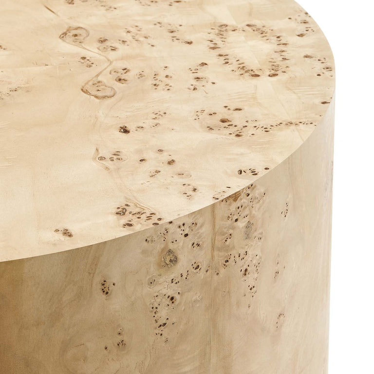COSMOS ROUND BURL WOOD COFFEE TABLE | LIVING ROOM