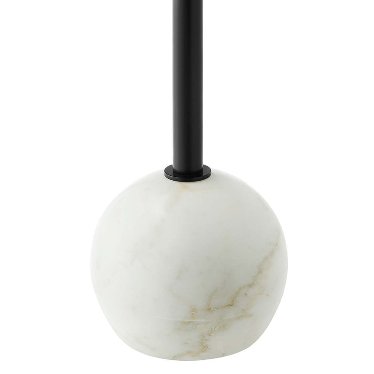 ALIZA ROUND WHITE MARBLE SIDE TABLE | LIVING ROOM