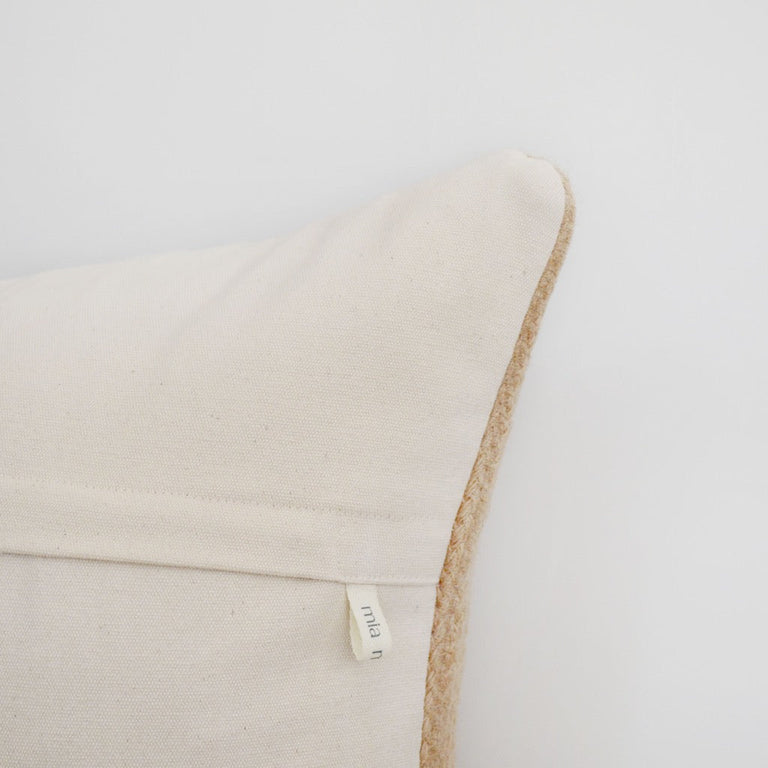 JUTE & BLACK COTTON THROW PILLOW