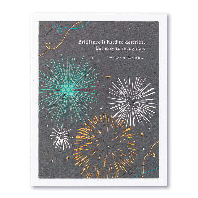 Brilliance is hard to describe | GREETING CARD - CONGRATULATIONS