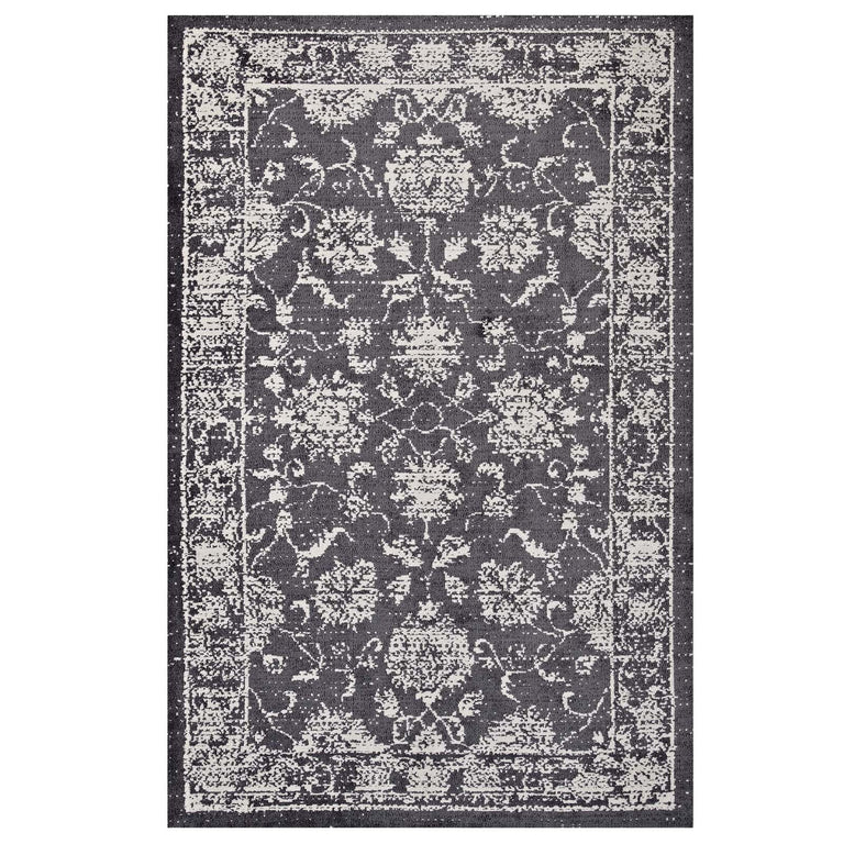 KAZIA DISTRESSED FLORAL LATTICE | AREA RUG