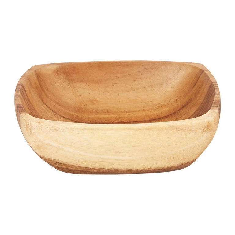 ACACIA WOOD DISH TWO-TONED CURVED PLATE | ENTERTAINING
