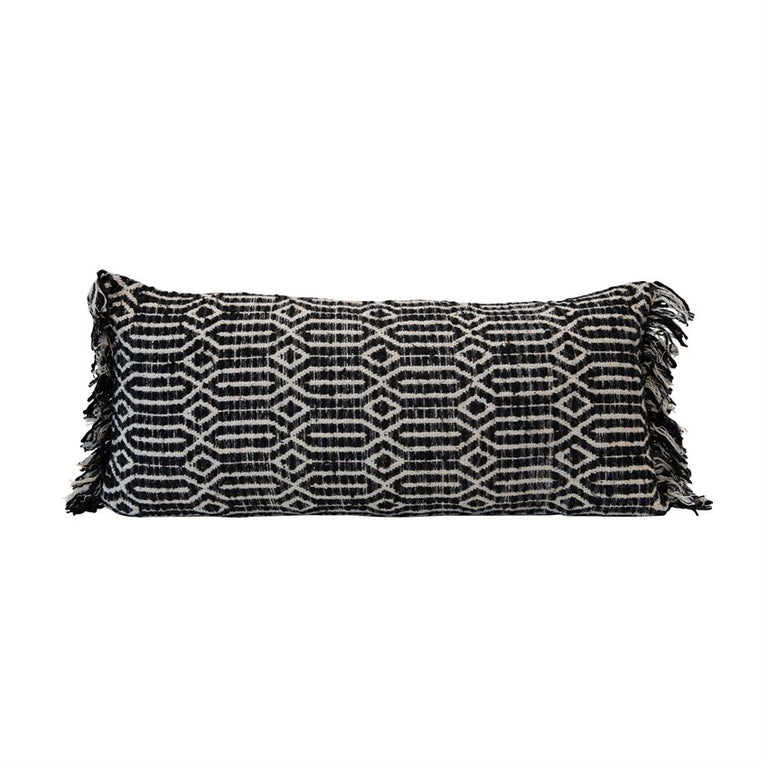 BLACK GEO PATTERNED LUMBAR | PILLOWS | STAG & MANOR