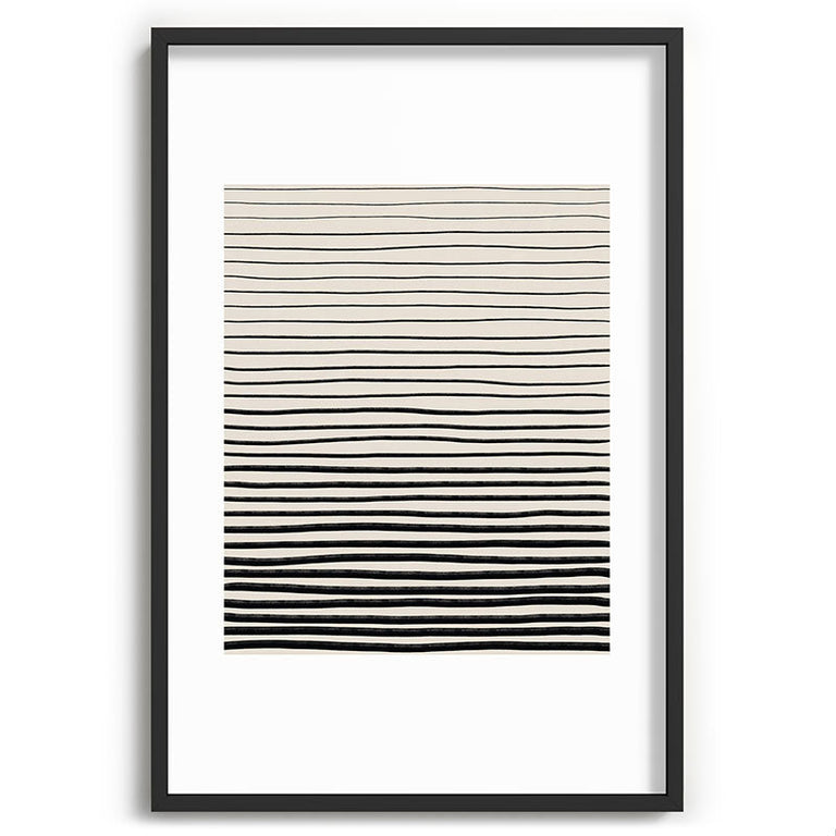 Black Horizontal Lines Recessed Framing Rectangle