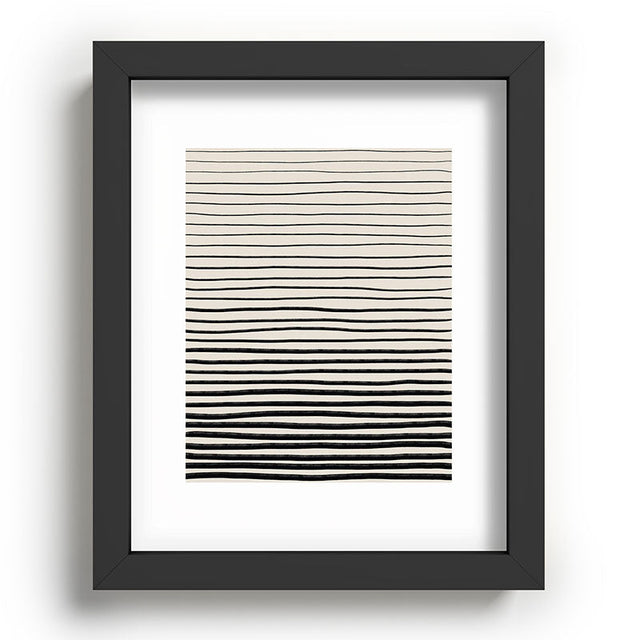 Black Horizontal Lines Recessed Framing Rectangle