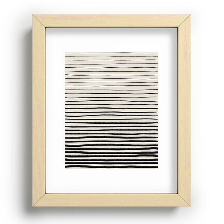 Black Horizontal Lines Recessed Framing Rectangle
