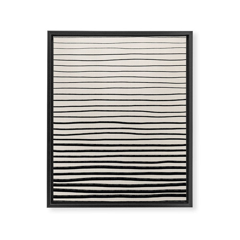 Black Horizontal Lines Art Canvas