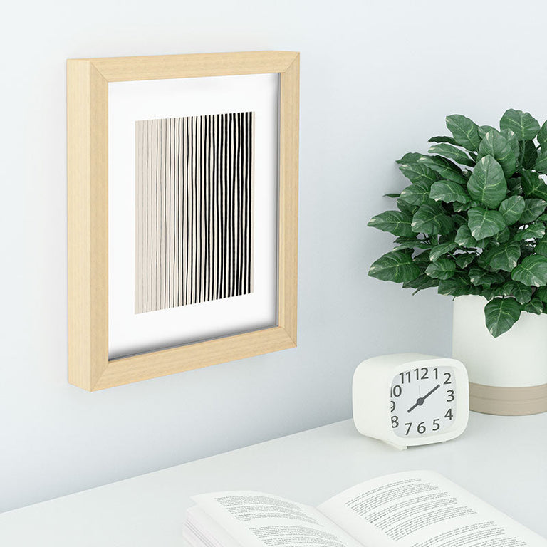 Black Vertical Lines Recessed Framing Rectangle